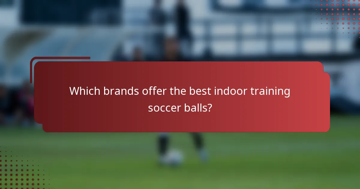 Which brands offer the best indoor training soccer balls?