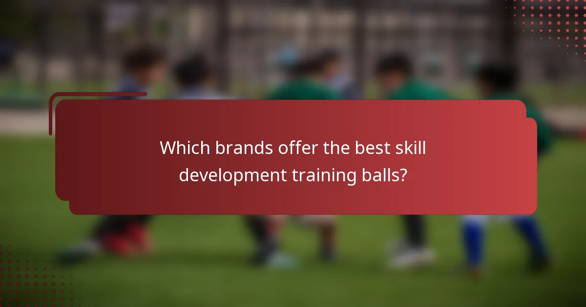 Which brands offer the best skill development training balls?